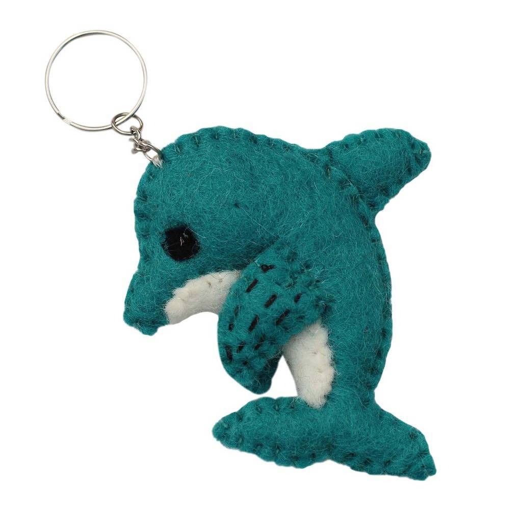 Dolphin Felt Key Chain