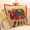 19 inch Decorative Pillow with Elephant Applique (insert included)