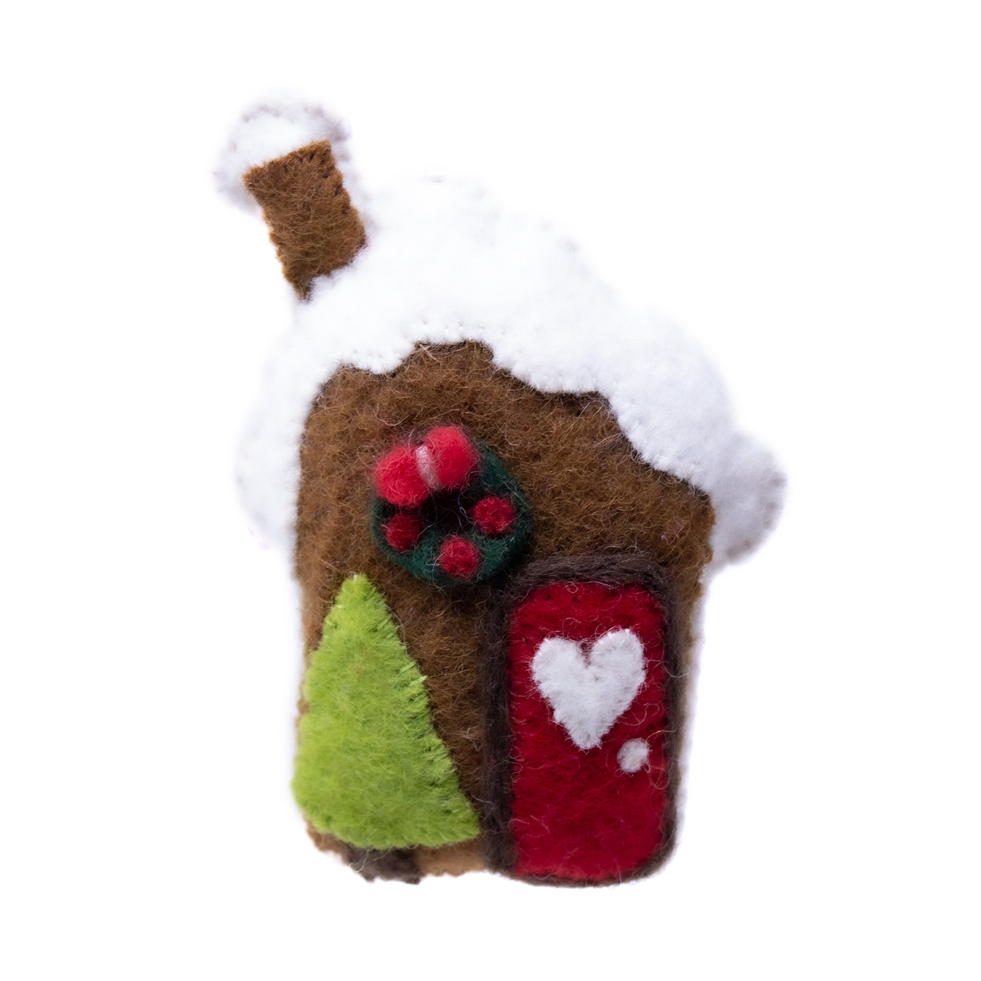 Gingerbread Cabin Handmade Felt Ornament