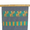 Guatemalan Hand Loom Wall Tapestry, Smoky Blue with Mustard