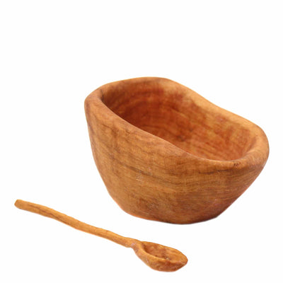 Reclaimed Olive Wood Salt Pot Salt or Herb Pinch Pot (No Handle)