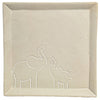 Soapstone Mama & Baby Elephant Square Plate - Food Safe