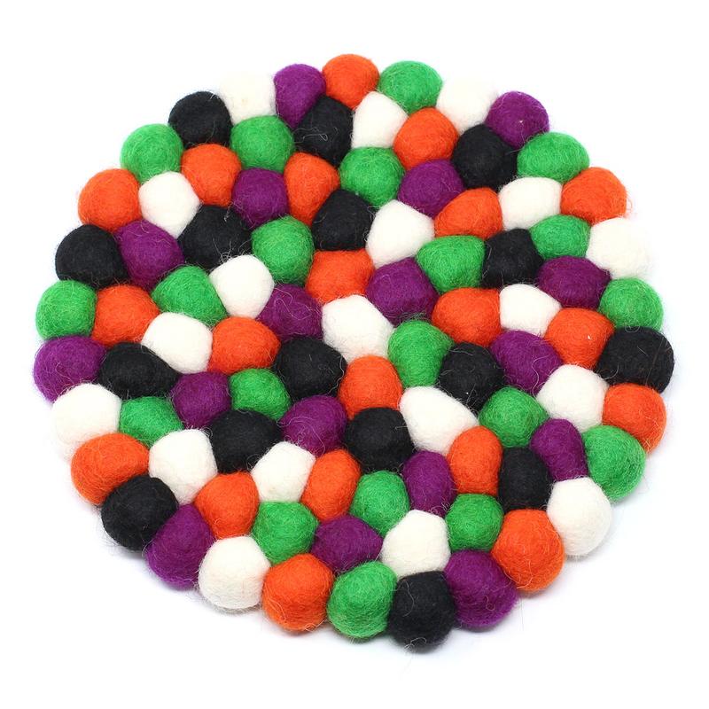 Multicolor Coasters 4pk - Halloween