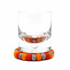 Sacral Chakra Orange Felt Ball Coasters, Set of 4