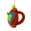 Tea Pot & Tea Cup Ornament Set, Rust