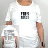 White Fitted Tee Shirt Small FT Front - FT Facts on Back - Small