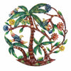 Palm Tree Scene Haitian Metal Drum Wall Art, 24"