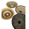 Woven Sisal Basket, Spiral Pattern in Natural/Black MIXED DESIGNS