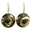 Twisted Ribbon Brass Earrings