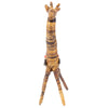 Banana Fiber Santa Riding Giraffe Safari Animal Sculpture