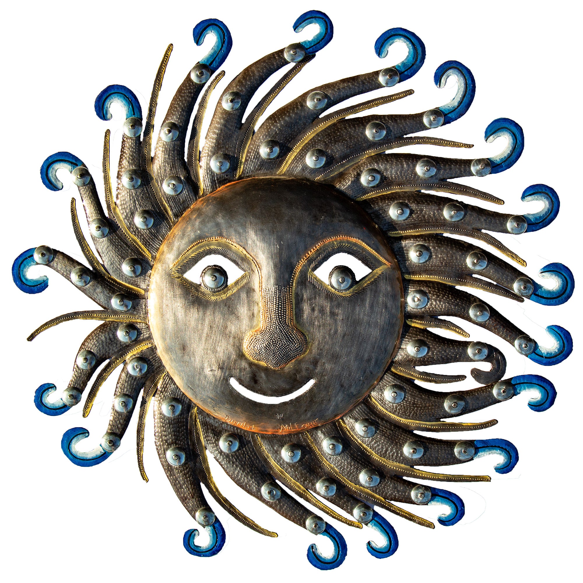 Sunshine Haitian Steel Drum Wall Art, 22.5 inches