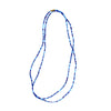 Long Single Strand Maasai Bead Necklace, Shades of Blue