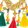 Cane Earrings with Bright Tassels, PACK OF 3