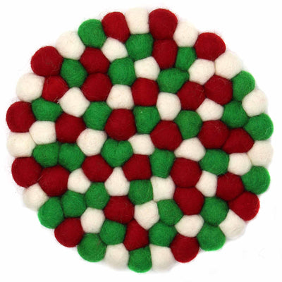 Christmas Felt Ball Trivet