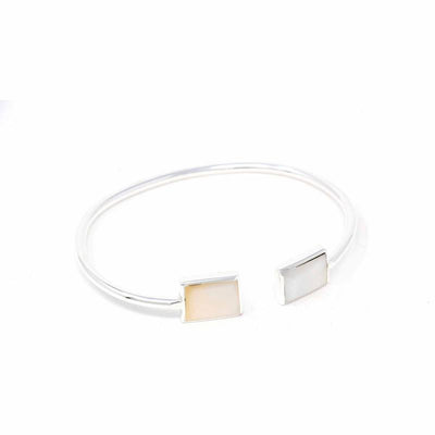 Mother-of-Pearl Squares Cuff Bracelet