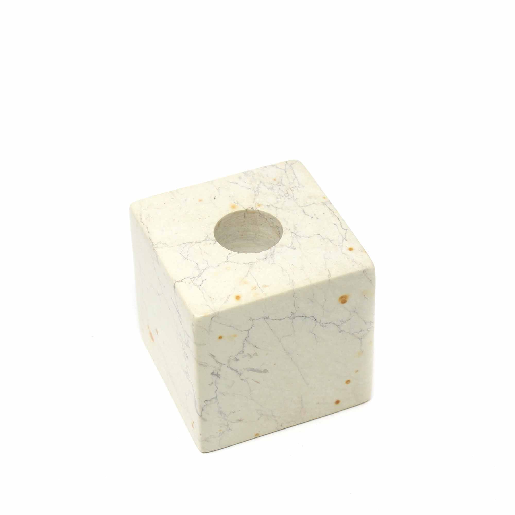 Soapstone Cube Candle Holder