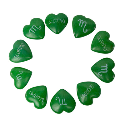 10-Pack - Soapstone Zodiac Hearts - Scorpio