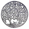 Stormy Tree of Life Ringed Haitian Metal Drum Wall Art, 24"