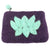 Hand Crafted Felt Pouch from Nepal: Lotus Flower, Wine