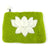 Hand Crafted Felt Pouch from Nepal: Lotus Flower, Lime