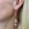 Three Bead Paper Earrings - Kenya
