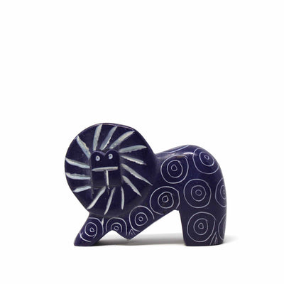 Single Soapstone Lions 3-inch