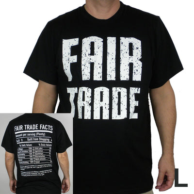 Black Tee Shirt Unisex FT Front - FT Facts on Back - Small
