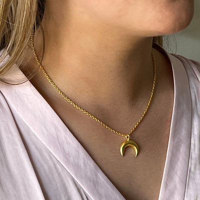 Bull Horn Choker Necklace, Golden Brass, PACK OF 3