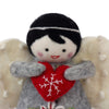 Christmas Tree Topper or Tabletop Decor, Angel Topper Grey - 10 inch Tall