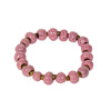 Haiti Clay Bead Bracelet, Pink - PACK OF 3