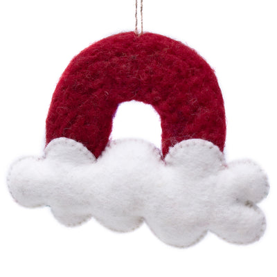 Rainbow LOVE Cloud Handmade Felt Ornament