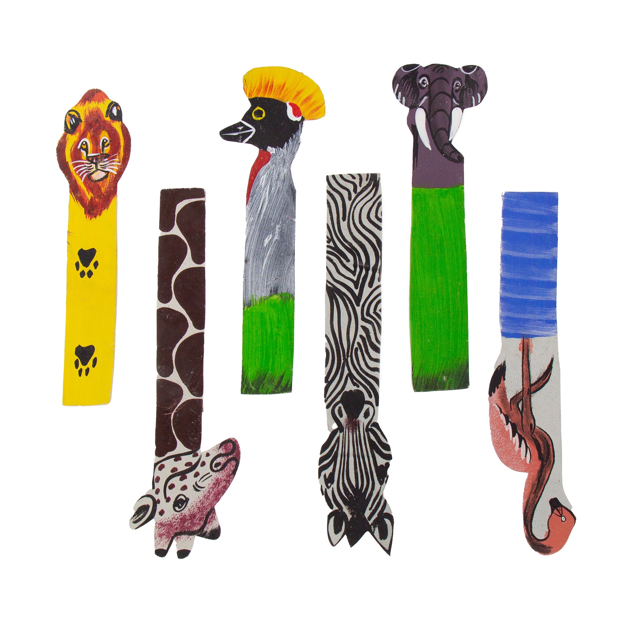 Animal Design Leather Bookmark- 10 Pack Mixed Animals