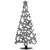Christmas Tree with Stars Haitian Drum Metal Tabletop Décor, 14" Tall