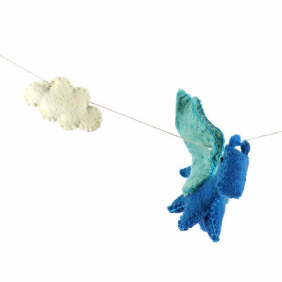 Dragon Felt Garland Kids' Room Décor, Bright Colors