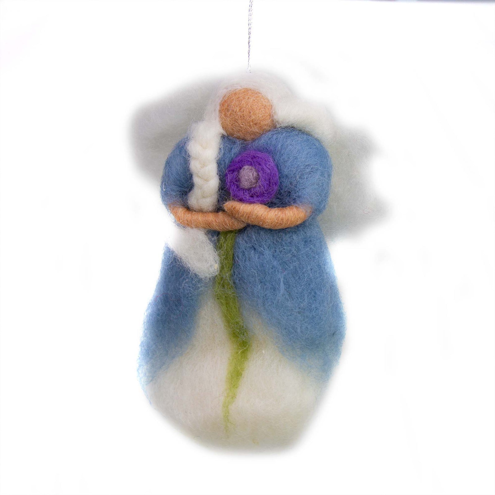 Forest Fairy Felt Decoration or Ornament, Grey