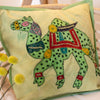 Upcycled Decorative Pillow Cover or Wall Tapestry with Camel Applique - Colors will Vary