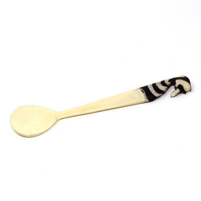 Batik Bone Appetizer Spoon, Animal Silhouette