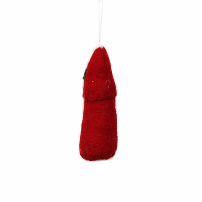 Red Christmas Gnome Felt Ornament