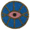 Blue Evil Eye Beaded Coasters, Set of 4