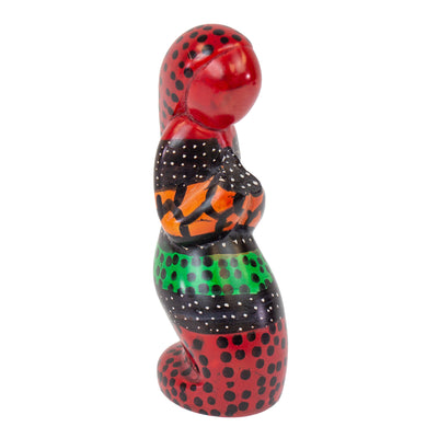 Soapstone Painted 3-Piece + Base Creche Nativity Set Vibrant Colors