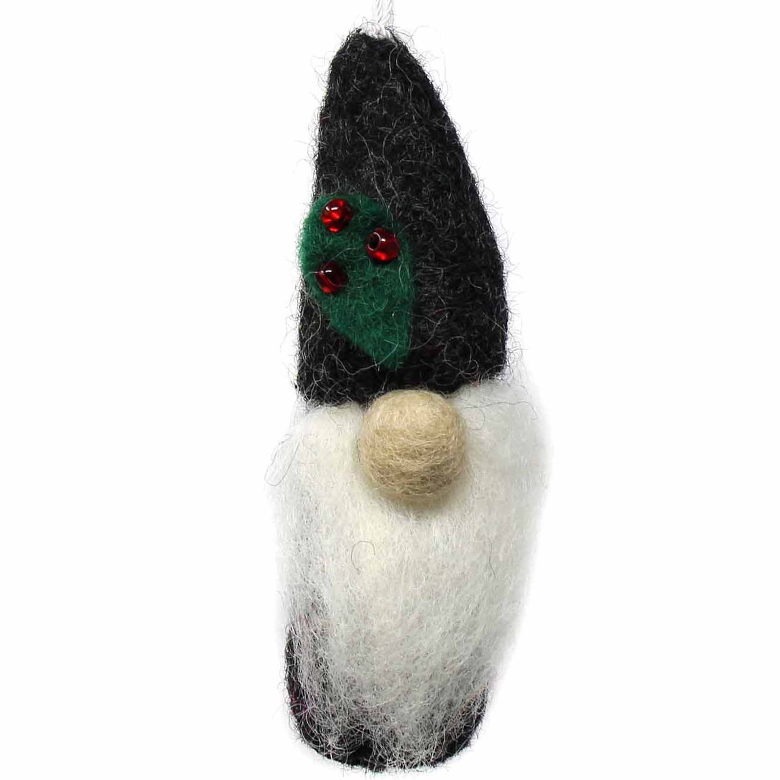 Grey Gnome Felt Ornament