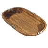 X-Large Oval Olive Wood Bowl with Bone Inlay Accent