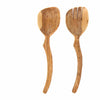 Olive Wood Serving Set, Curved Handle