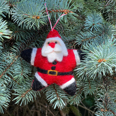 STAR Santa Handmade Felt Ornament