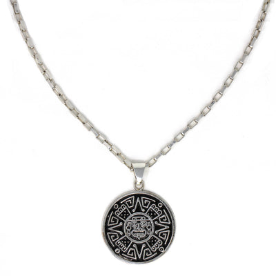 Alpaca Silver Aztec Face Pendant (chain not incl)