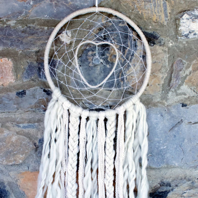 Macrame Dreamcatcher - Crystal Heart