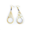 Teardrop Dangle Horn Earrings, Light Hue