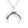 Bull Horn Choker Necklace, Silver Brass, PACK OF 3