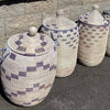 Senegal Lidded Hampers - Neutrals, Designs WILL Vary