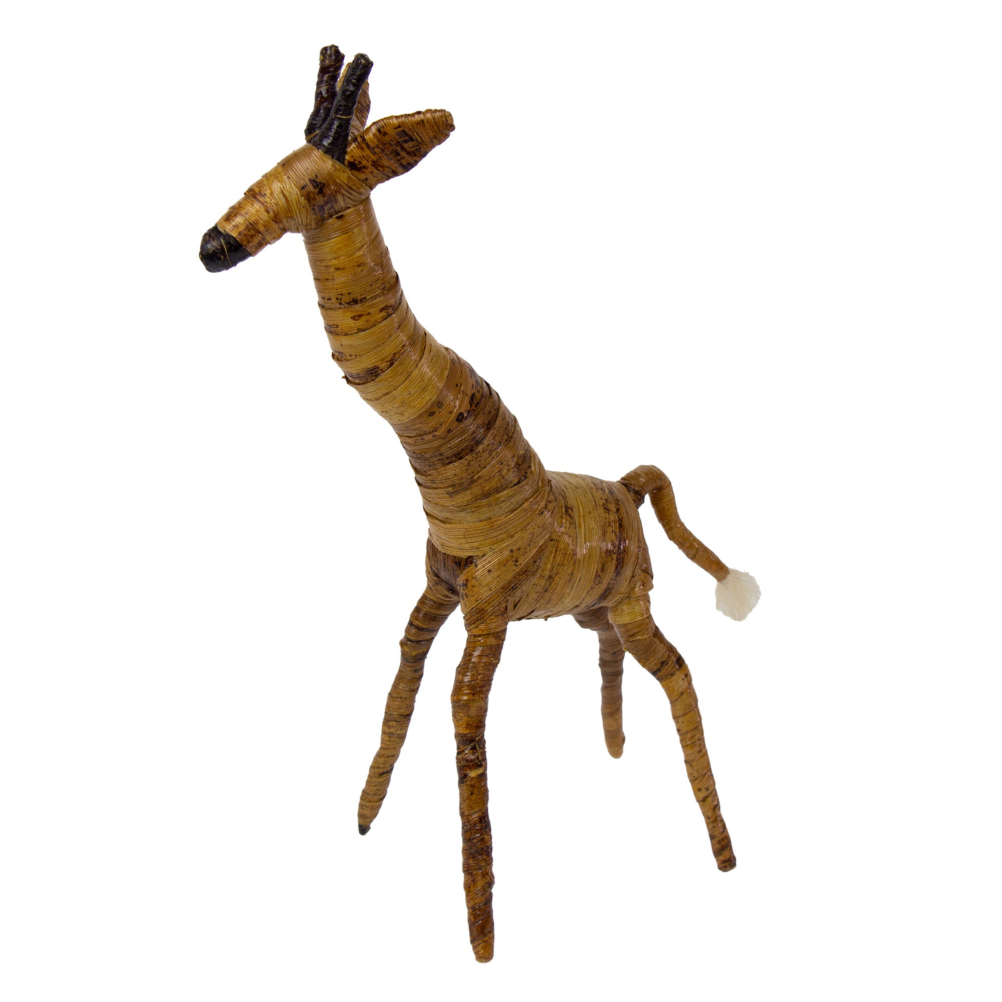 Large Banana Fiber Giraffe Safari Animal Sculpture